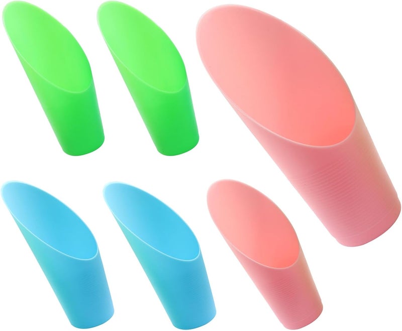 OSVJE 6 Pcs Bonsai Soil Scoops Plastic Garden Shovels Garden Tool, Colorful Mini Potting Scoops for Plant Succulent, Lightweight and Durable Design for Easy Gardening and Transplanting Tasks - Image 1